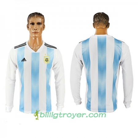 Billige Fotballdrakter Argentina VM 2018 Hjemmedraktsett Langermet